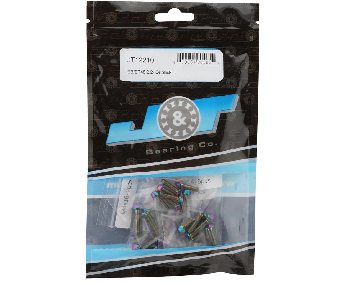 J&T Bearing Co. Tekno EB/ET48 2.2 Flat Top Upper Titanium Screw Kit (Oil Slick) 3 J&T Bearing Co. Tekno EB/ET48 2.2 Flat Top Upper Titanium Screw Kit (Oil Slick)