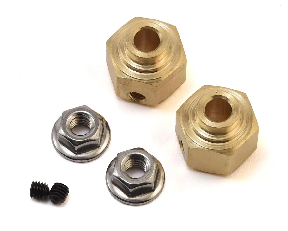 Team KNK 12mm Brass Hex W/Step (2) (8mm) 3 Team KNK 12mm Brass Hex W/Step (2) (8mm)
