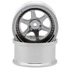LAB Meister L1 1/10 Drift Wheels (Matte Carbon/Chrome) (2) (6mm Offset) W/12mm Hex