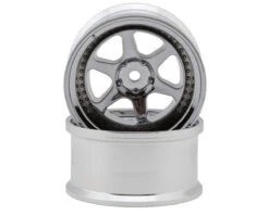LAB Meister L1 1/10 Drift Wheels (Matte Carbon/Chrome) (2) (6mm Offset) W/12mm Hex