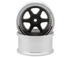 LAB Meister L1 1/10 Drift Wheels (Chrome) (2) (6mm Offset) W/12mm Hex -Traxxas Shop lwh lw 0506mcba 2