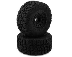 Method RC Terraform V2 Belted 1/5 Monster Truck Pre-Mounted Tires W/24mm Hex & Array Wheels (Black) (2)