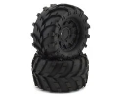 Pro-Line Masher 2.8" Pre-Mounted W/Raid Electric Rear Wheels (2) (Black) (M2) W/Removable Hex