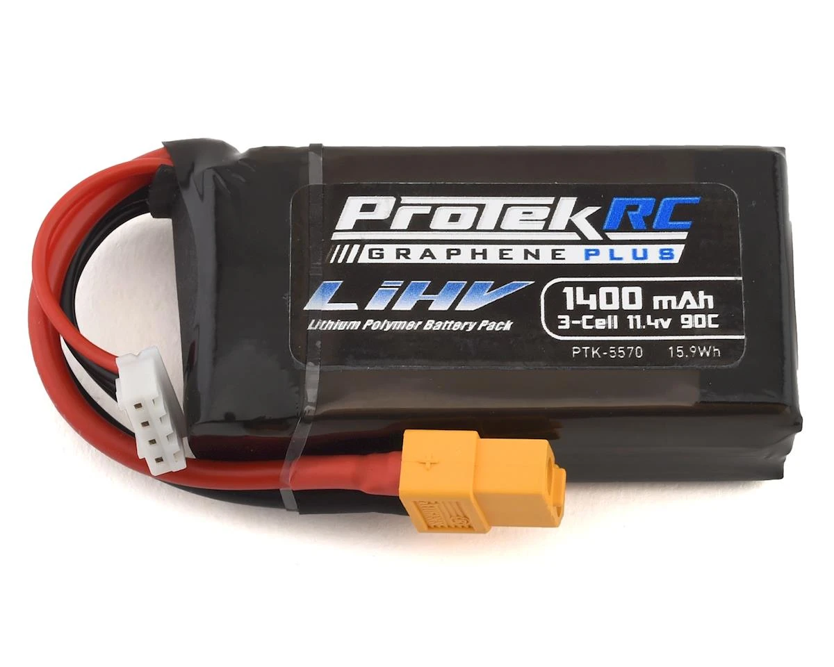 ProTek RC 3S 90C Si-Graphene + HV LiPo Battery W/XT60 Connector (11.4V/1400mAh) 6 ProTek RC 3S 90C Si-Graphene + HV LiPo Battery W/XT60 Connector (11.4V/1400mAh) - Image 4