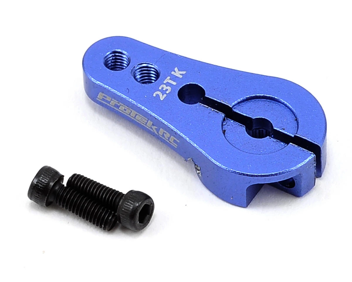ProTek RC 4mm Aluminum Short Clamping Servo Horn (Blue) (23T-JR/Sanwa/KO) 3 ProTek RC 4mm Aluminum Short Clamping Servo Horn (Blue) (23T-JR/Sanwa/KO)