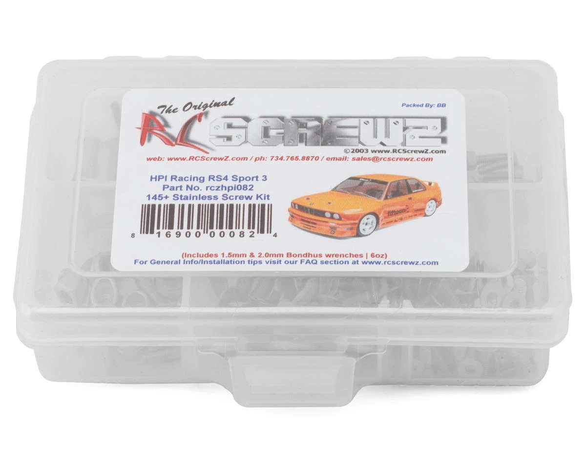 RC Screwz HPI Racing RS4 Sport 3 Stainless Steel Screw Kit 3 RC Screwz HPI Racing RS4 Sport 3 Stainless Steel Screw Kit