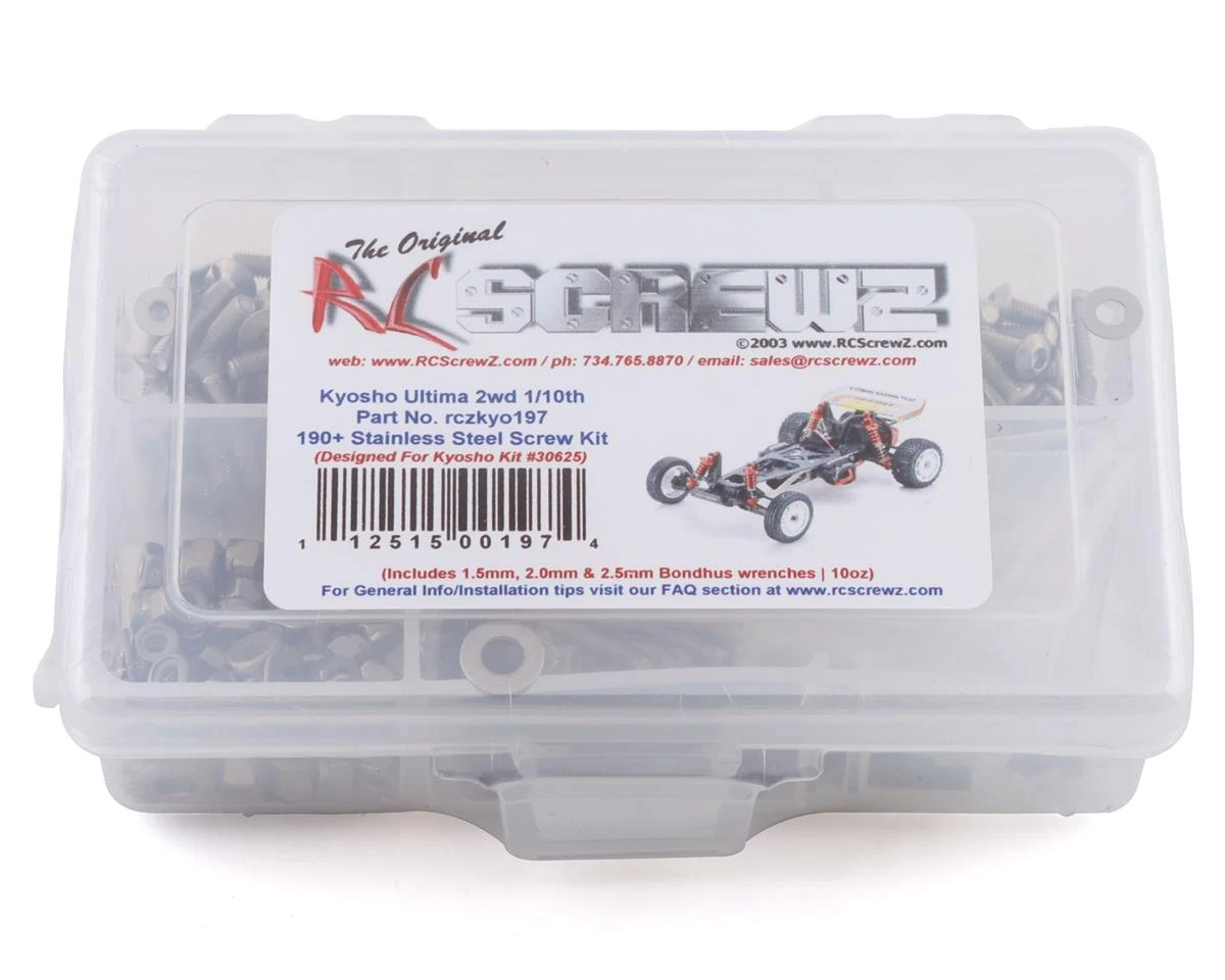 RC Screwz Kyosho Ultima 2wd 1/10th Buggy Stainless Steel Screw Kit 3 RC Screwz Kyosho Ultima 2wd 1/10th Buggy Stainless Steel Screw Kit