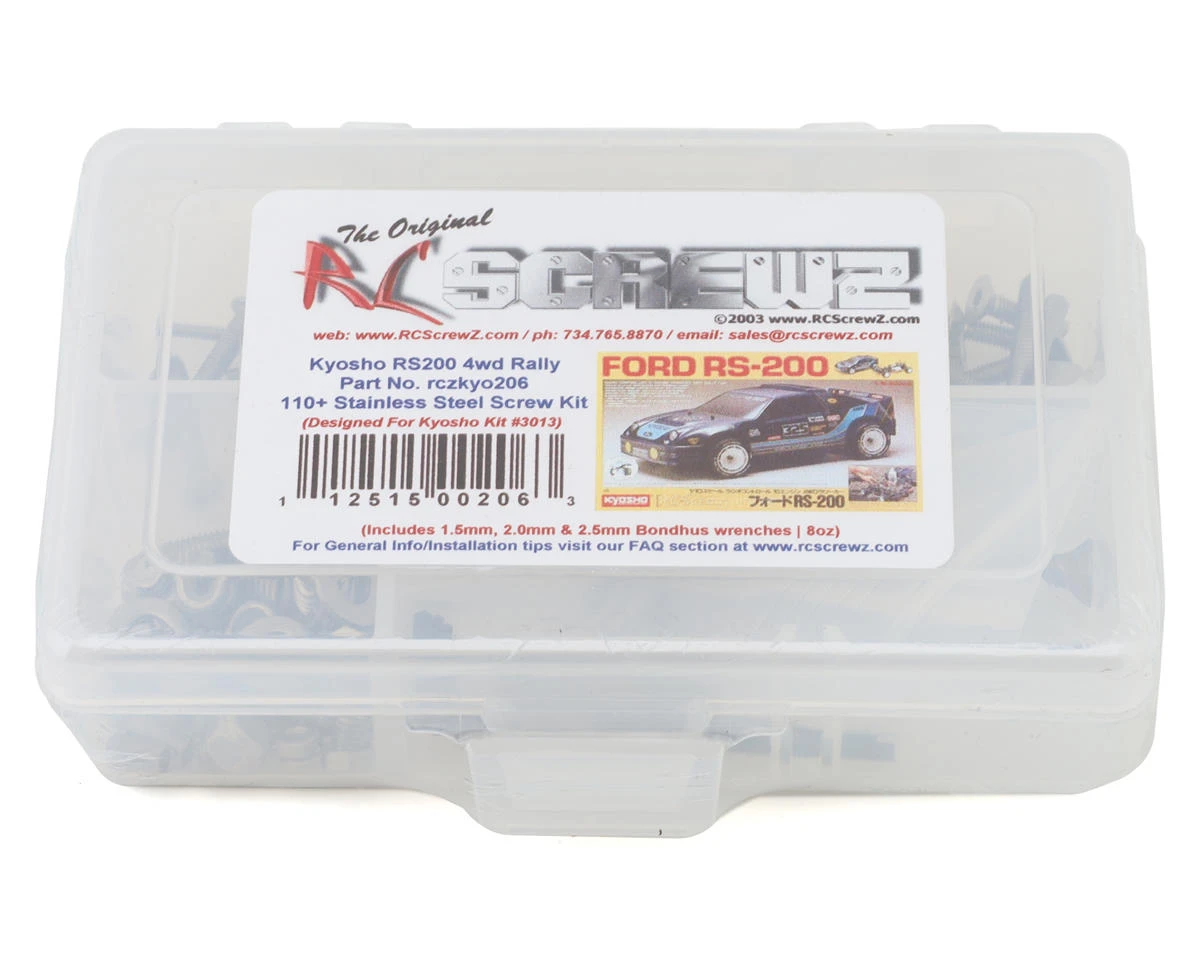 RC Screwz Kyosho RS200 4WD Rally Stainless Steel Screw Kit 3 RC Screwz Kyosho RS200 4WD Rally Stainless Steel Screw Kit