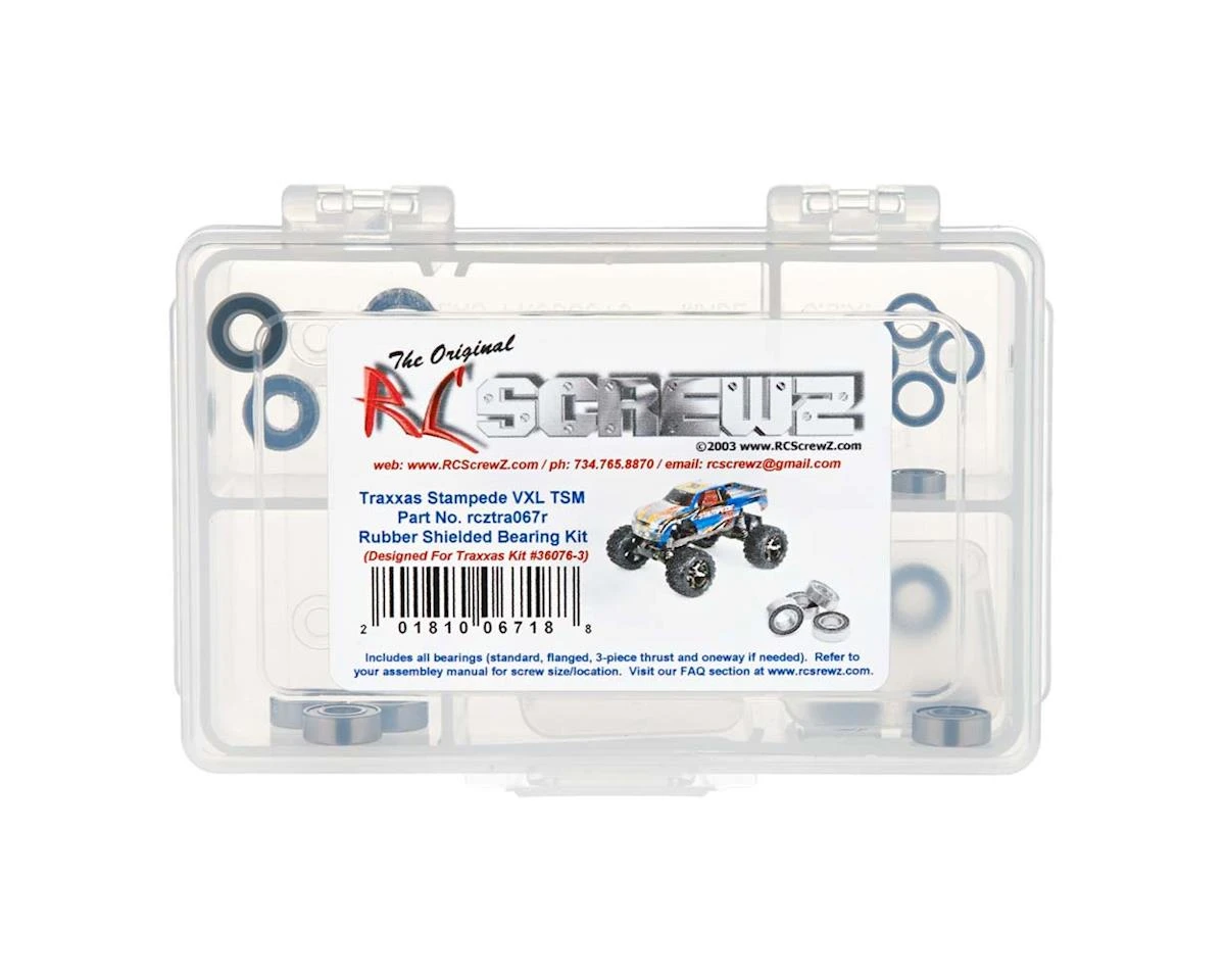RC Screwz Rubber Shielded Bearing Kit For Traxxas® Stampede® VXL TSM® 4 RC Screwz Rubber Shielded Bearing Kit For Traxxas® Stampede® VXL TSM® - Image 2