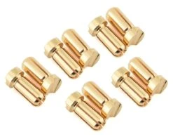 Ruddog 5mm Short Gold Male Bullet Plug (10) (10mm Long)