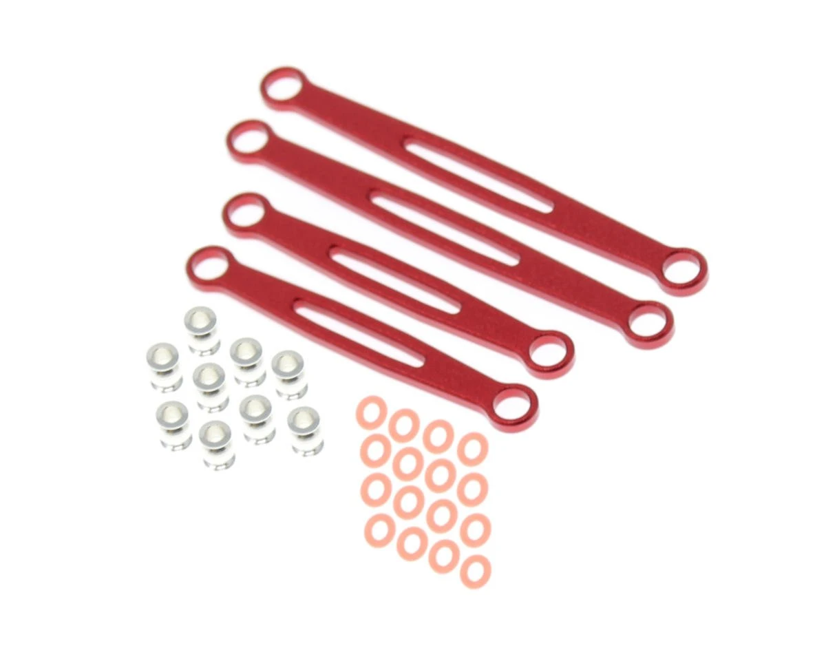 Redcat MT-18 Aluminum Front/Rear Links (Red) (4) 4 Redcat MT-18 Aluminum Front/Rear Links (Red) (4) - Image 2