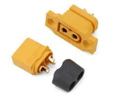 Samix XT60EF/XT60H Mountable Connectors W/Wire Cover (1 Male/1 Female) -Traxxas Shop samcxt60efh 001