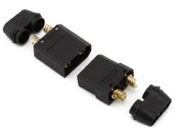 Samix XT90 Connectors (Black) (4 Male) W/Wire Covers -Traxxas Shop samcxt90 001bk