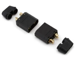 Samix XT90 Connectors (Black) (4 Male) W/Wire Covers -Traxxas Shop samcxt90 002mbk