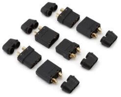 Samix XT90 Connectors (Black) (4 Male) W/Wire Covers -Traxxas Shop samcxt90 003bk