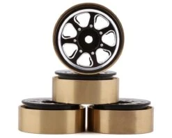 Samix SCX24 Aluminum & Brass 1.0" Beadlock Wheel Set (Black) (4) (20g) -Traxxas Shop samscx24 6669