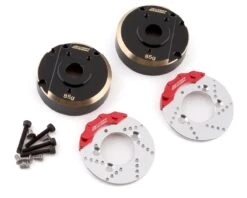 Samix Brass Portal Covers W/Scale Brake Rotors For Traxxas TRX-4 (2) (91g)