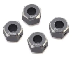 Samix Aluminum 12mm Hex Adapter For Traxxas TRX-4 (Grey) (4) (8mm)