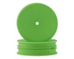 Schumacher 12mm 1/10 2WD Buggy Front Slim Hex Wheels (Green) (2) -Traxxas Shop schu8682