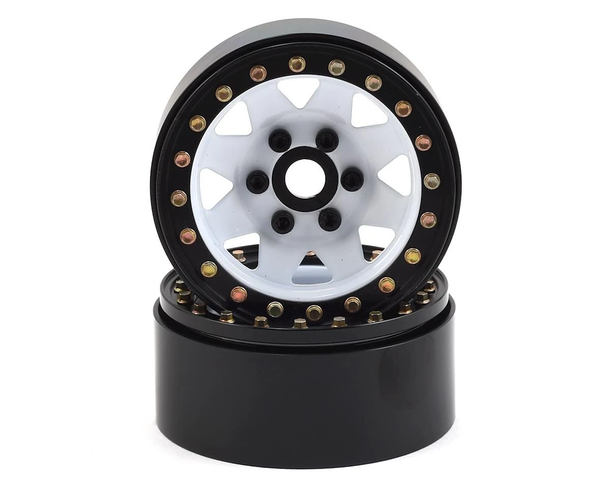 SSD RC 1.9"" Steel 8 Spoke Beadlock Wheels (White) (2) 4 SSD RC 1.9"" Steel 8 Spoke Beadlock Wheels (White) (2) - Image 2