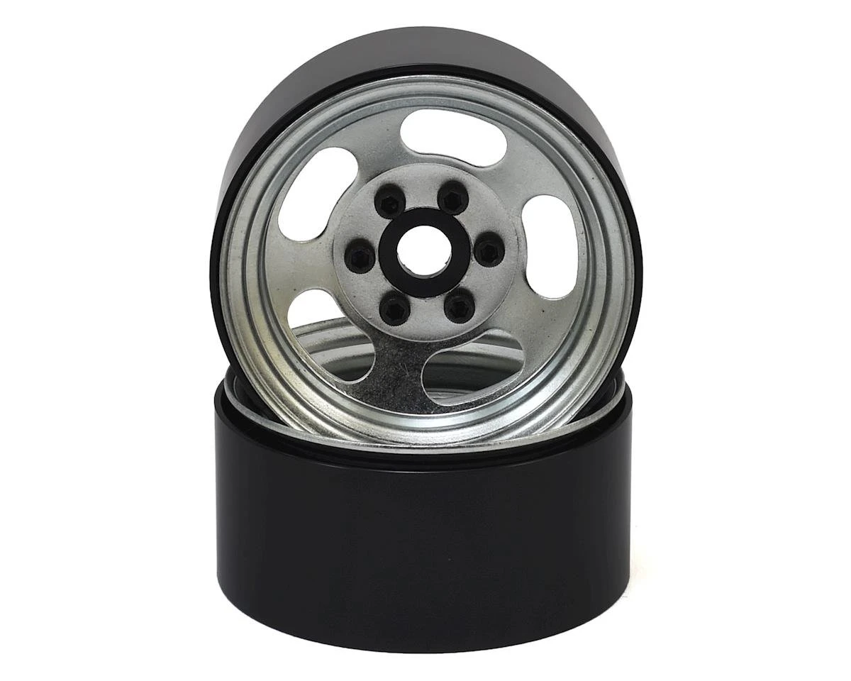 SSD RC Slot 1.9"" Steel Beadlock Wheels (Silver) 4 SSD RC Slot 1.9"" Steel Beadlock Wheels (Silver) - Image 2