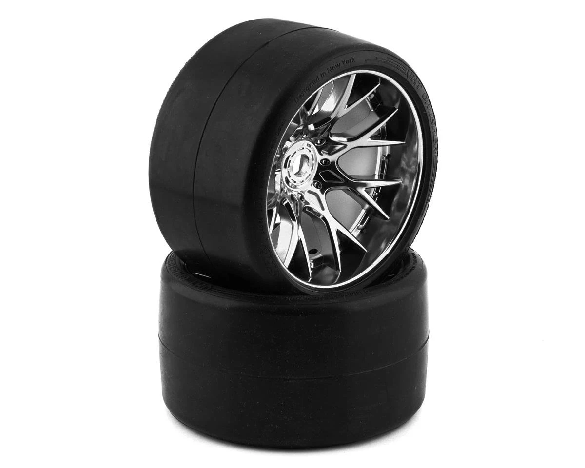 Sweep VHT Crusher Pre-Mounted Monster Truck Belted Slick Tires (Black) (2) (1/2 Offset) W/17mm Hex 3 Sweep VHT Crusher Pre-Mounted Monster Truck Belted Slick Tires (Black) (2) (1/2 Offset) W/17mm Hex