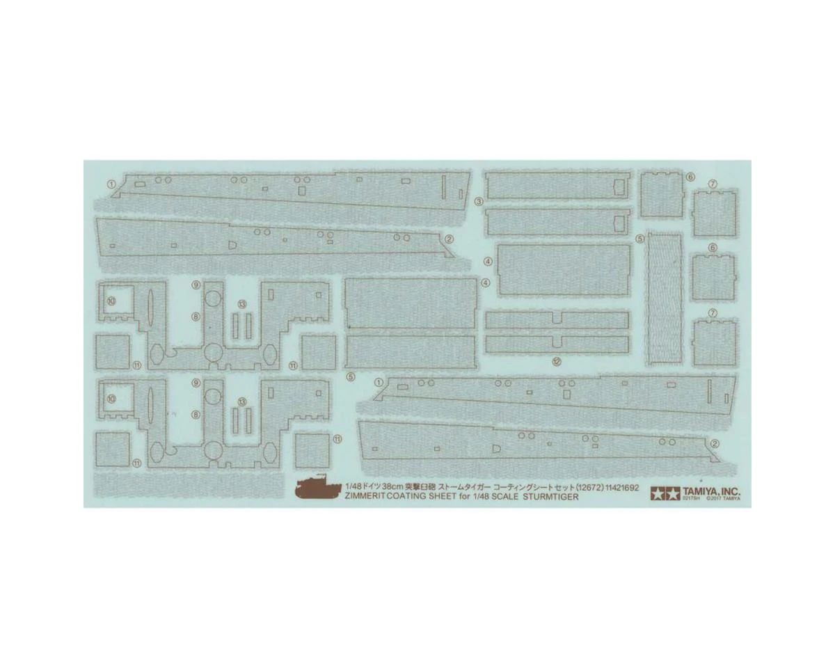 Tamiya 1/48 Zimmerit Coating Sheet 3 Tamiya 1/48 Zimmerit Coating Sheet