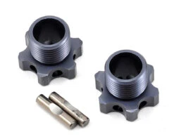 Tekno RC Aluminum 17mm Lightened Hex Wheel Hub Set (Gun Metal) (2) (+3mm Offset) -Traxxas Shop tkr5071b