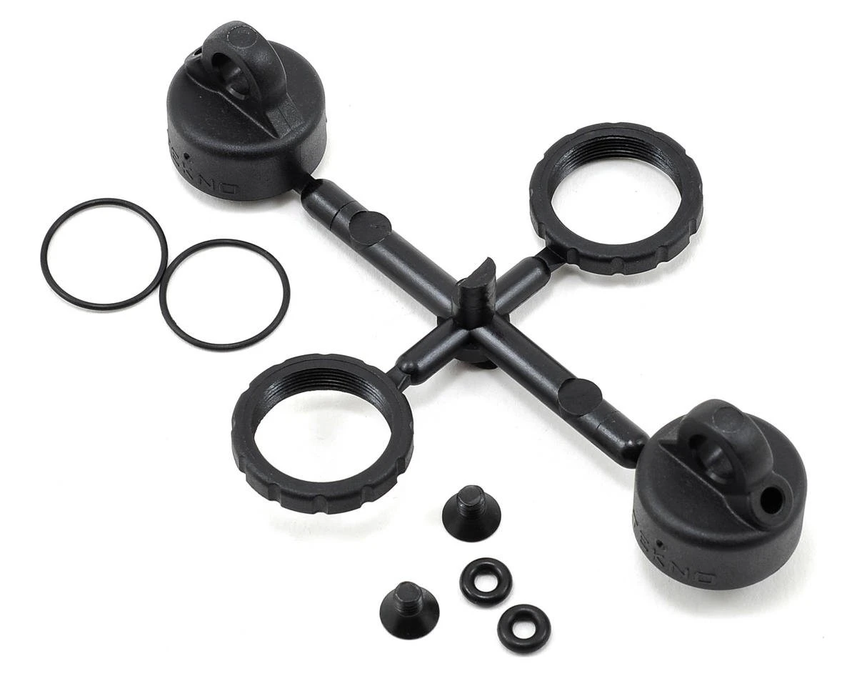 Tekno RC Composite Shock Cap & Spring Adjuster Set 3 Tekno RC Composite Shock Cap & Spring Adjuster Set