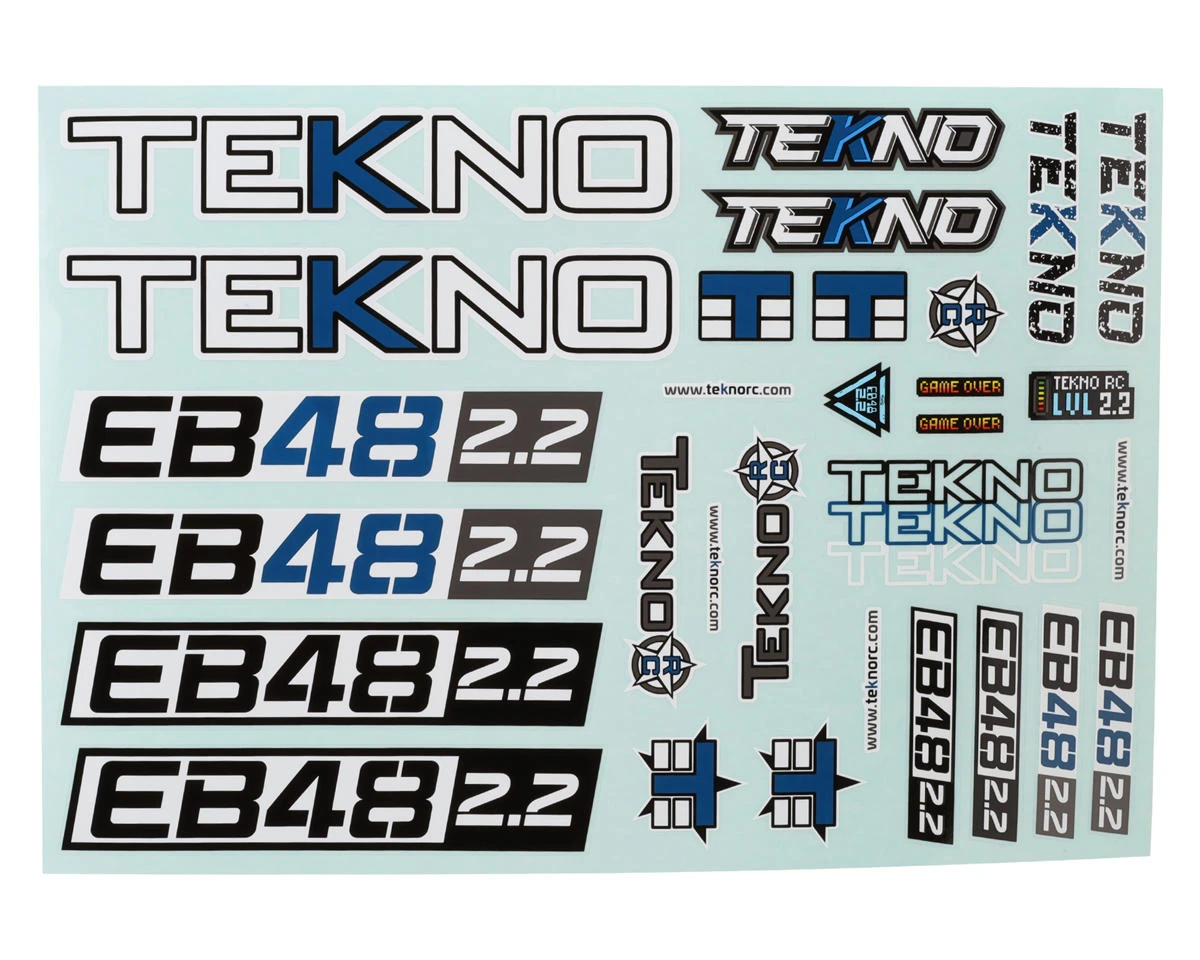Tekno RC EB48 2.2 Decal Sheet 3 Tekno RC EB48 2.2 Decal Sheet