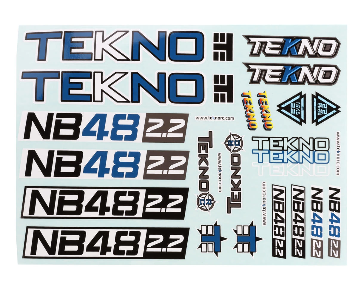 Tekno RC NB48 2.2 Decal Sheet 3 Tekno RC NB48 2.2 Decal Sheet