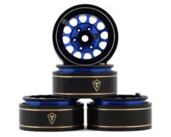 Treal Hobby Type I 1.0" Classic 12-Spoke Beadlock Wheels (Blue) (4) (27.2g) -Traxxas Shop tlhtscx24 241