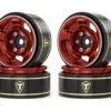 Treal Hobby Type G 1.0" 5-Spoke Beadlock Classic Wheels (Red) (4) (27.1g) -Traxxas Shop tlhtscx24 259