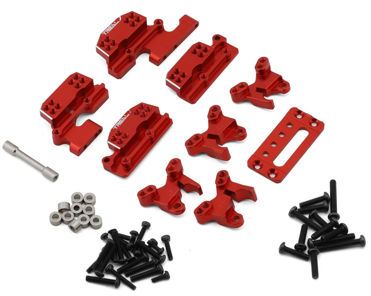 Treal Hobby 7075 Aluminum Dual Shock Mount Set For Traxxas® TRX-4MT™ (Red) (Front/Rear) 3 Treal Hobby 7075 Aluminum Dual Shock Mount Set For Traxxas® TRX-4MT™ (Red) (Front/Rear)