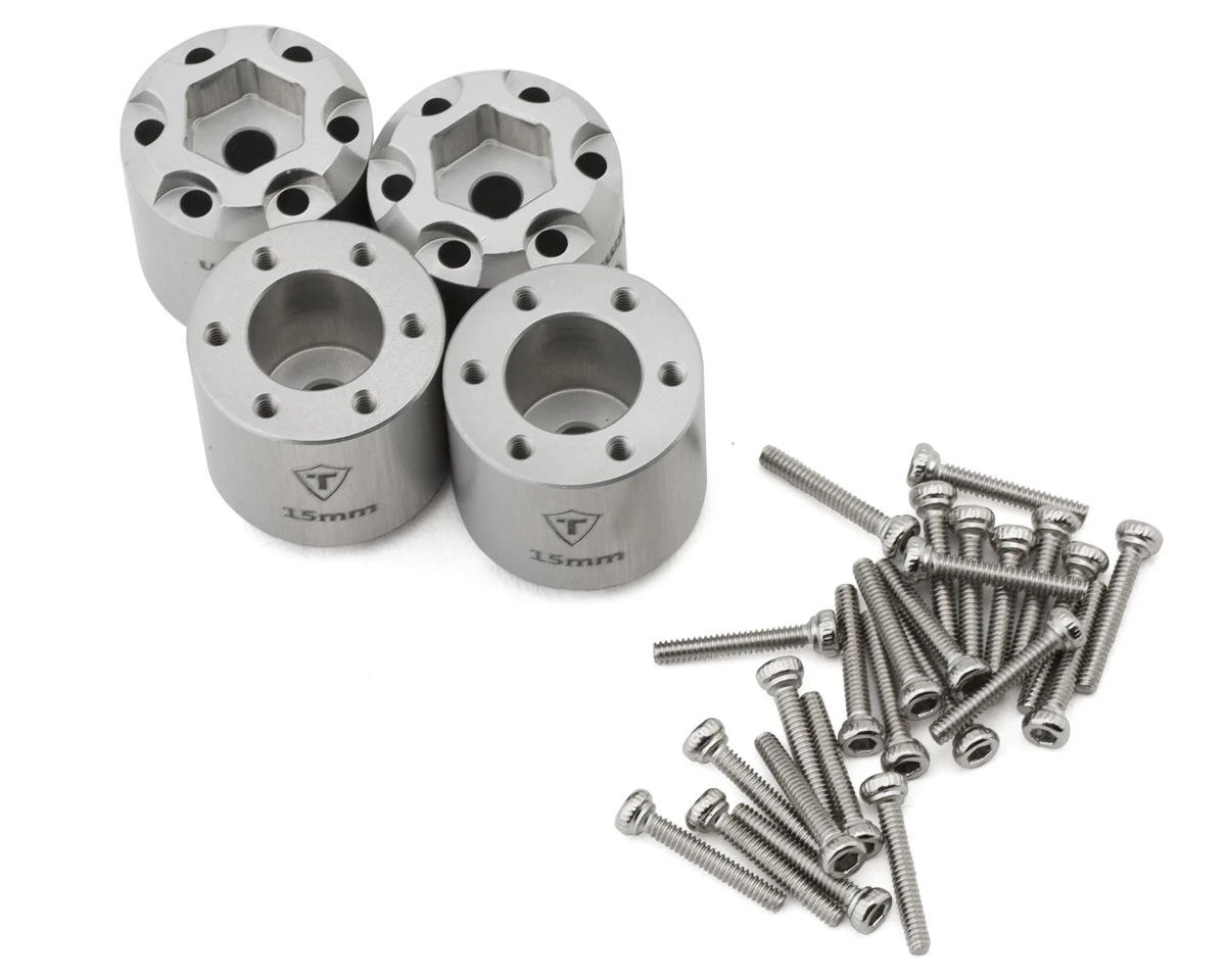 Treal Hobby 7075 Aluminum Extended Wheel Hex Hubs For Traxxas® TRX4-MT™ (Silver) (4) (15mm) 3 Treal Hobby 7075 Aluminum Extended Wheel Hex Hubs For Traxxas® TRX4-MT™ (Silver) (4) (15mm)