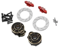 Treal Hobby Heavy Brass Outer Portal Housing Covers For Traxxas TRX-4 (Black) (2) (95g)