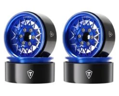 Treal Hobby Type V 1.9" V-Spoke Beadlock Wheels (Blue) (4) -Traxxas Shop tlhtwheel 168