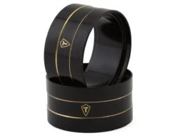 Treal Hobby Brass Heavy Weight 2.2" Center Internal Beadlock Wheel Rings (Black) (2) (186.4g)