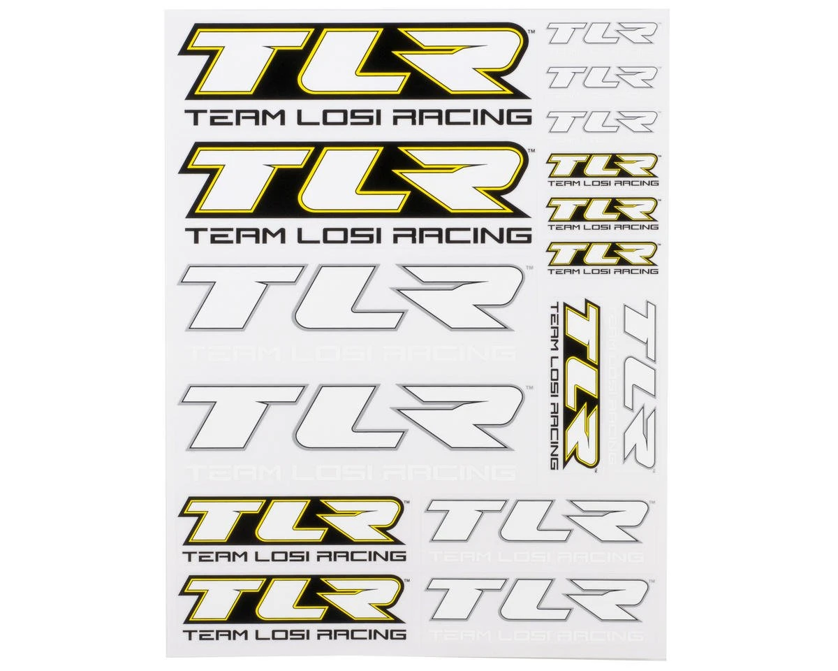 Team Losi Racing TLR Sticker Sheet 3 Team Losi Racing TLR Sticker Sheet