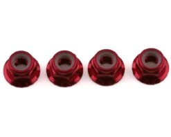 Traxxas 4mm Aluminum Flanged Serrated Nuts (Blue) (4) -Traxxas Shop tra1747a
