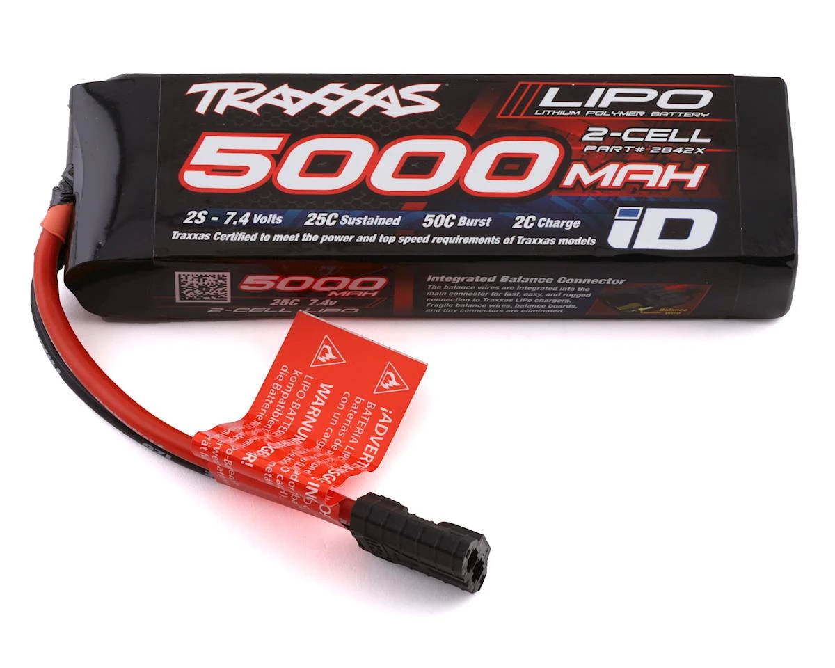 Traxxas 2S "Power Cell" 25C Lipo Battery W/iD Traxxas Connector (7.4V/5000mAh) 3 Traxxas 2S "Power Cell" 25C Lipo Battery W/iD Traxxas Connector (7.4V/5000mAh)