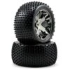 Traxxas Alias Rear Tires W/All-Star Wheels (2) (Black Chrome) (Standard)