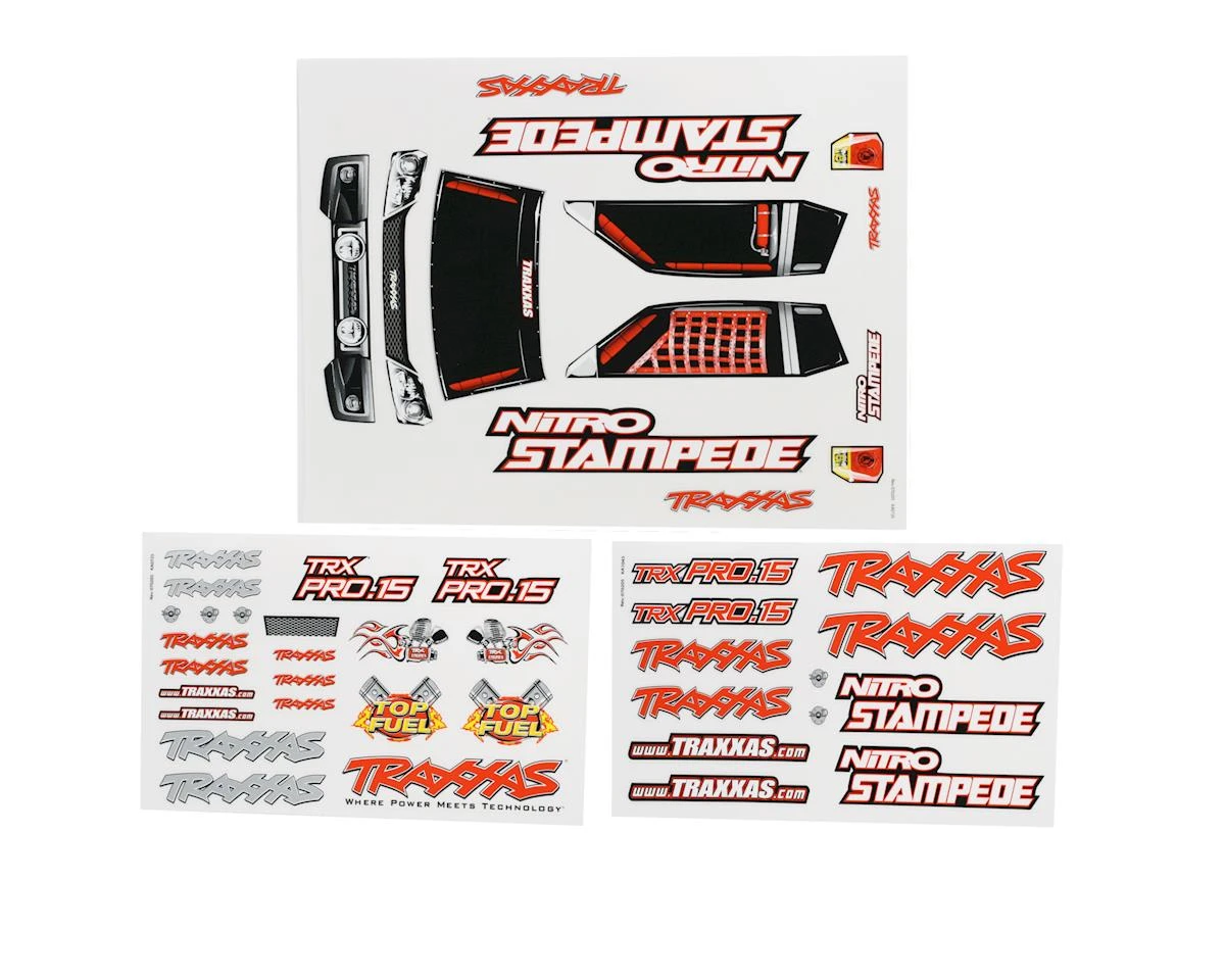 Traxxas Decal Sheets Nitro Stampede 3 Traxxas Decal Sheets Nitro Stampede