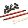 Traxxas Aluminum Toe Link Tubes 128mm (Red) (2)