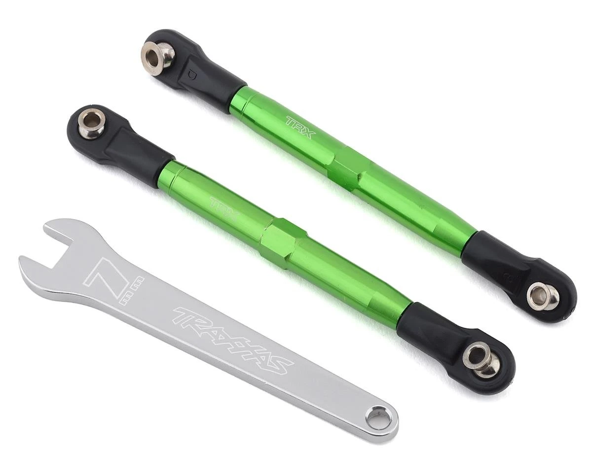 Traxxas Rustler 4X4 87mm Aluminum Toe Link (Green) (2) 5 Traxxas Rustler 4X4 87mm Aluminum Toe Link (Green) (2) - Image 3