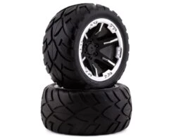 Traxxas Anaconda 2.8" Pre-Mounted Tires W/RTX Electric Rear Wheels (2) (Black Chrome)