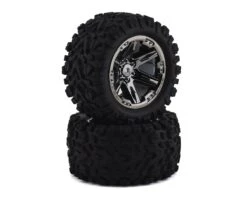 Traxxas Talon EXT 2.8" Pre-Mounted Tires W/RXT Wheels (2) (Black) W/12mm (2wd Electric Rear) -Traxxas Shop tra6774x