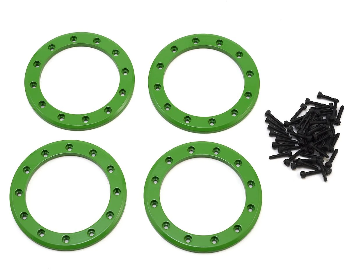 Traxxas Aluminum 2.2" Beadlock Rings (Green) (4) 3 Traxxas Aluminum 2.2" Beadlock Rings (Green) (4)