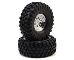 Traxxas TRX-4 Pre-Mounted Canyon Trail 1.9" Crawler Tires W/Chrome Wheels (2)