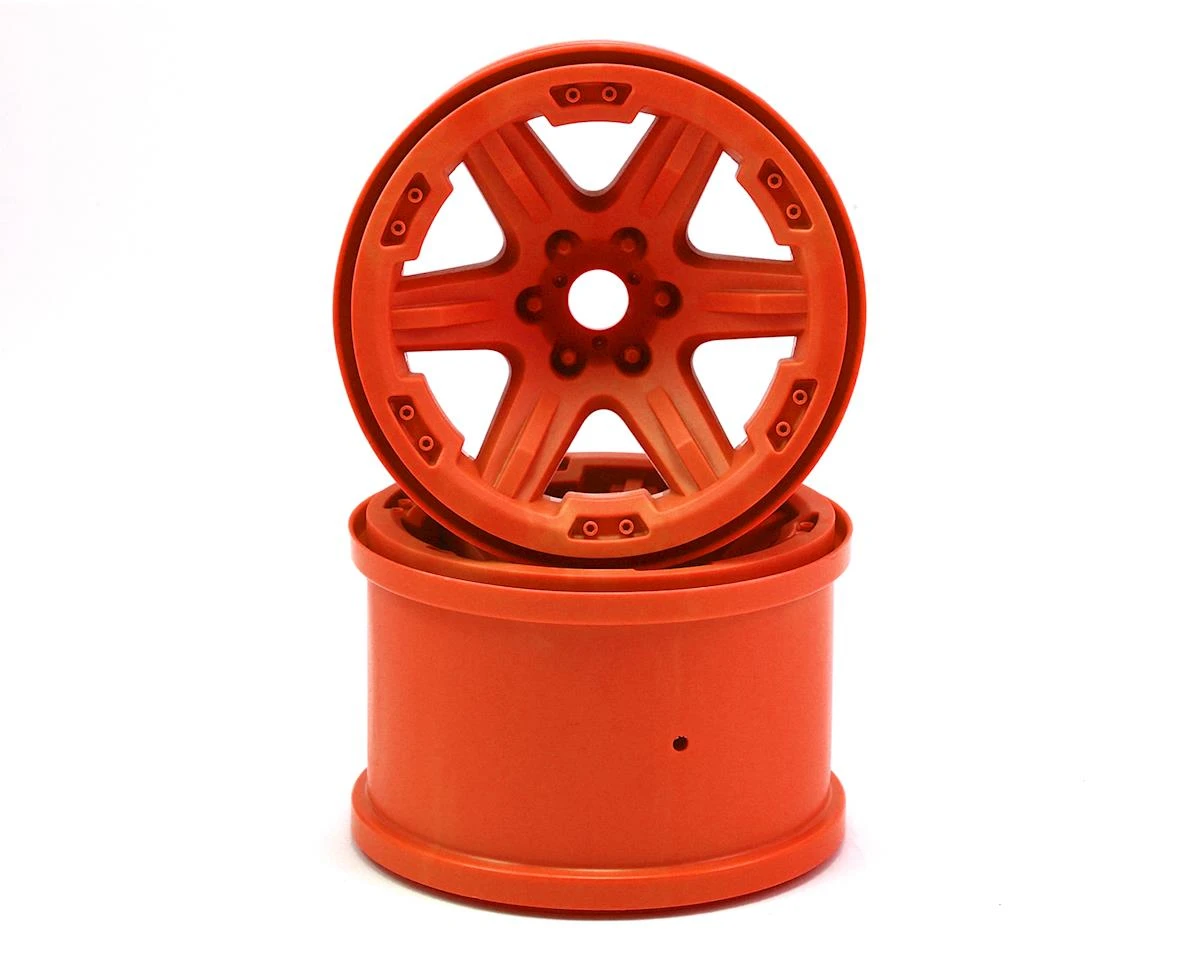 Traxxas 17mm Splined Hex 3.8" Monster Truck Wheels (Orange) (2) 3 Traxxas 17mm Splined Hex 3.8" Monster Truck Wheels (Orange) (2)